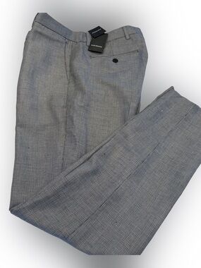 Club Monaco Sutton Slim Men’s Dress Pants Micro Houndstooth Linen Sz 32x32